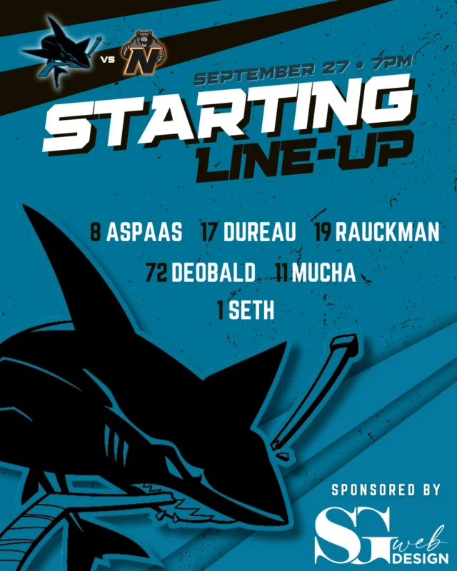 Tonight’s Starting Lineup vs. Mann-Northway Northern Bears ✨ Brought to you by SG Web Design!