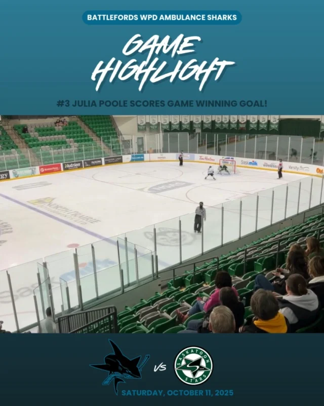 🚨Clutch when it counts! Check out Julia Poole's game winning shootout goal vs Saskatoon Stars! 🦈