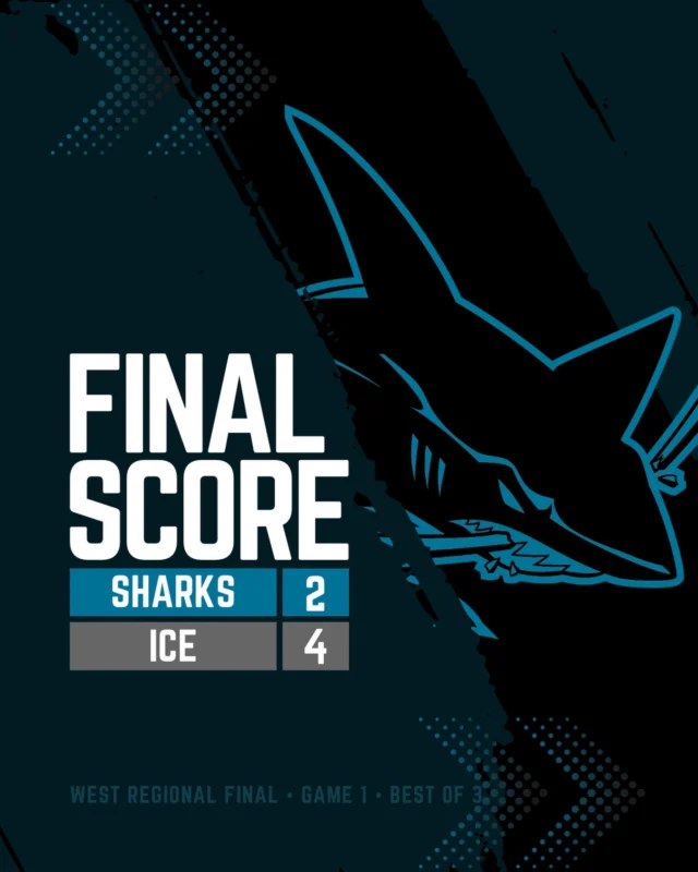 Game 1 RegionalsA hard-fought 4-2 loss in Game 1.Down 3-0, the Sharks pushed back and made it 3-2 late, but an empty-net goal sealed it. Winnipeg takes Game 1 — but we’re not done.🧱 Sembalerus was strong and gave us a chance.🚨 Rauckman, DureauNEXT: Reset. Refocus. Prepare for Game 2.Puck drop: 5:00 PM CDT | 4:00 PM CST SASK TIME